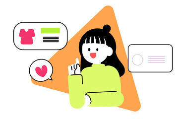 ショッピングをする女性