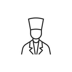 Muslim Man icon. Simple Muslim man icon for social media, app, and web design. Vector illustration.