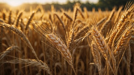 Fototapeta premium close shot of wheat plant
