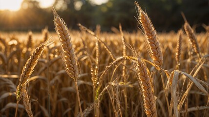 Fototapeta premium close shot of wheat plant