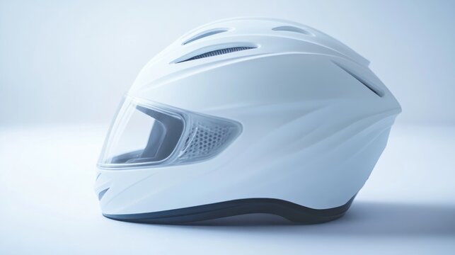 White motorcycle helmet
