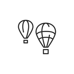 Obraz premium Aerostat icon. A sleek and contemporary aerostat icon suitable for travel apps, booking websites and airport signage. Perfect for representing travel and international journeys. Vector illustration