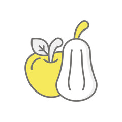 Organic Fruits icon vector stock illustration