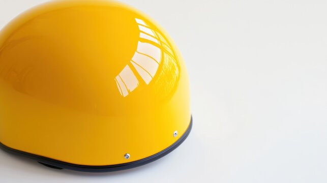 Bright yellow motorcycle helmet (1)