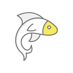 Fish icon vector stock illustration
