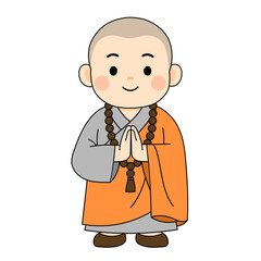 스님 벡터 일러스트