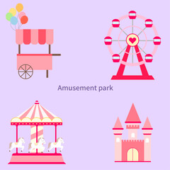 놀이공원 일러스트