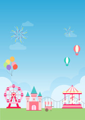 놀이공원 일러스트 백그라운드