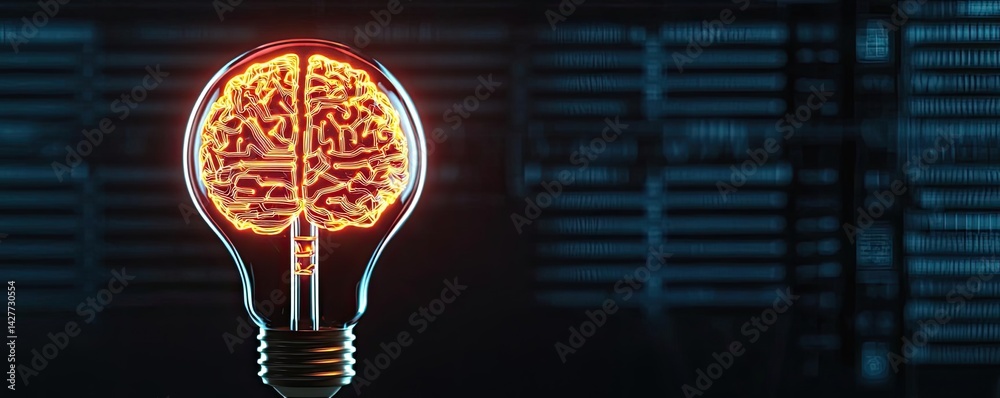 Fototapete hands of robot and human touching in ai digital evolution concept. creative concept of a light bulb 