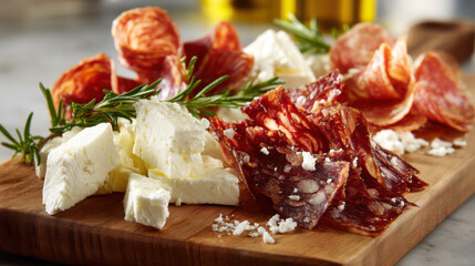 Organic feta appetizer platter