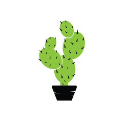 kaktus logo icon illustration flat