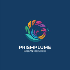 Obraz premium Abstract Peacock Mascot Logo Design