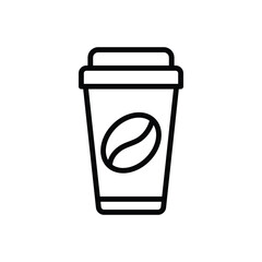 Black  line icon for coffee