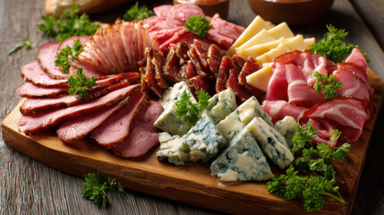 Cozy rustic charcuterie board
