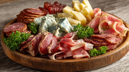 Cozy rustic charcuterie board