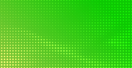 Vibrant Green Halftone Pattern Background with Subtle Gradient, Abstract Dotted Design for Modern and Eye-Catching Visuals in Technology and Creative Projects