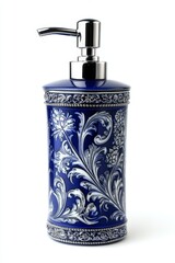 Obraz premium Decorative blue soap dispenser
