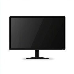 Fototapeta premium Sleek Black Monitor - High-Resolution Display