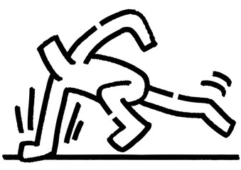 颯爽と飛び越える棒人間。