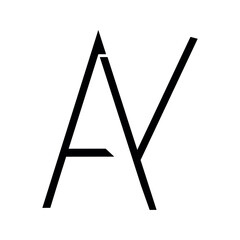 Ay letter logo vector template. Creative Ay font logo.