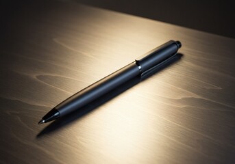 Sleek pen resting in warm light