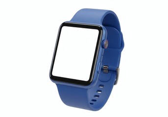 Smartwatch with empty screen against white