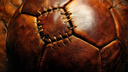 texture of a soccer ball with pentagonal stitching