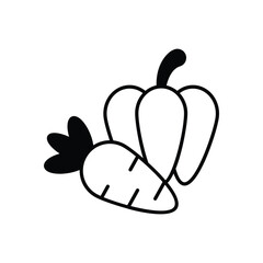 Fresh Vegetables icon vector stock illustration