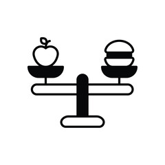 Balanced Diet icon vector stock illustration