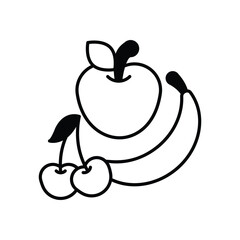 Healthy Snacks icon vector stock illustration