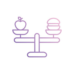 Balanced Diet icon vector stock illustration