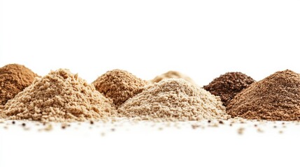 Baking Mixes Display on White Background
