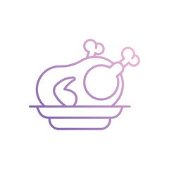 Chicken  icon vector stock illustration