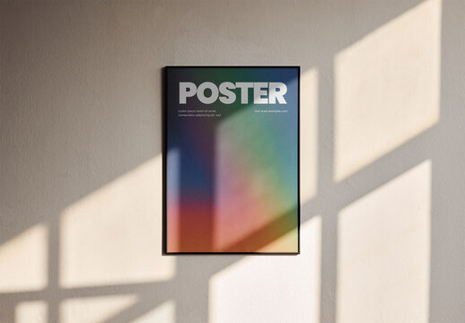 Mockup Of Customizable Framed Print On Wall
