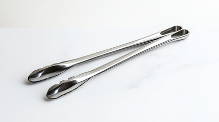 Stainless steel tongs for food handling
