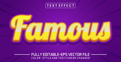 Famous font Text effect editable