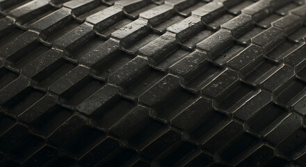 Dark Metallic Scales Pattern Detailed Armour Close Up Macro Texture