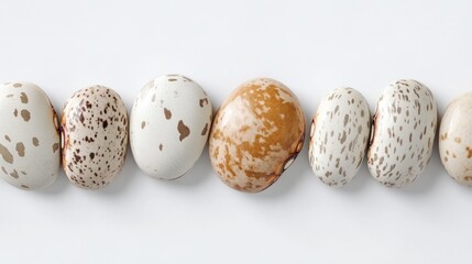 Row of various beans