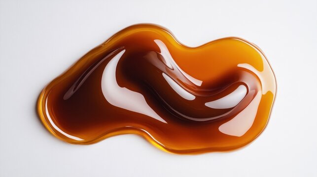 Syrupy, amber-hued liquid stain