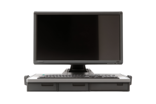 Isolated computer setup in office