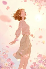 Fototapeta premium Set Free in the Petals of Spring