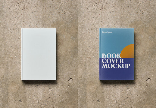 Mockup Of Man With Customized Hardback Book Cover