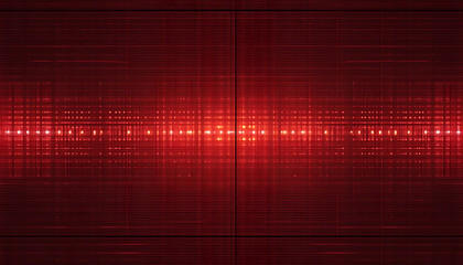 Obraz premium Abstract red light pattern on dark background with geometric lines.