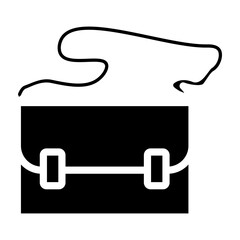 Mailbag Vector Glyph Icon Design