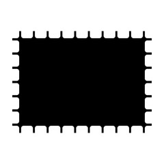 Postal Stamp Vector Glyph Icon Design