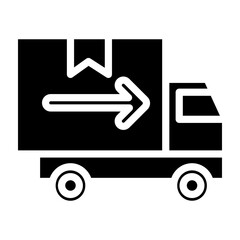 Package Dispatch Vector Glyph Icon Design