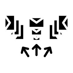 Mail Sorting Room Vector Glyph Icon Design
