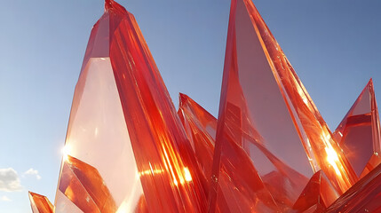 Amber Crystals Shine Brightly Outdoors