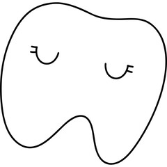Line Drawing of Teeth Care