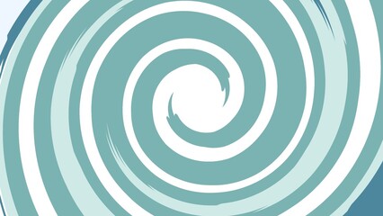 Soft Teal and White Spiral Abstract Illustration with Smooth Curves and Minimalist Swirl Design, Clean Vector Background in Retro Cartoon Style for Creative Projects and Digital Graphics
